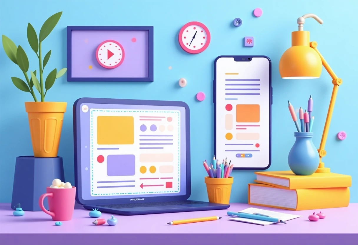Application de création de contenu en action