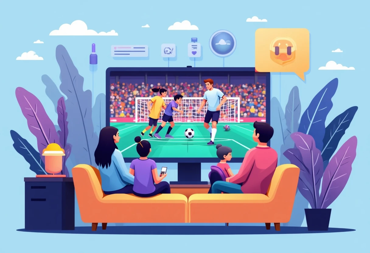 Amigos assistindo futebol