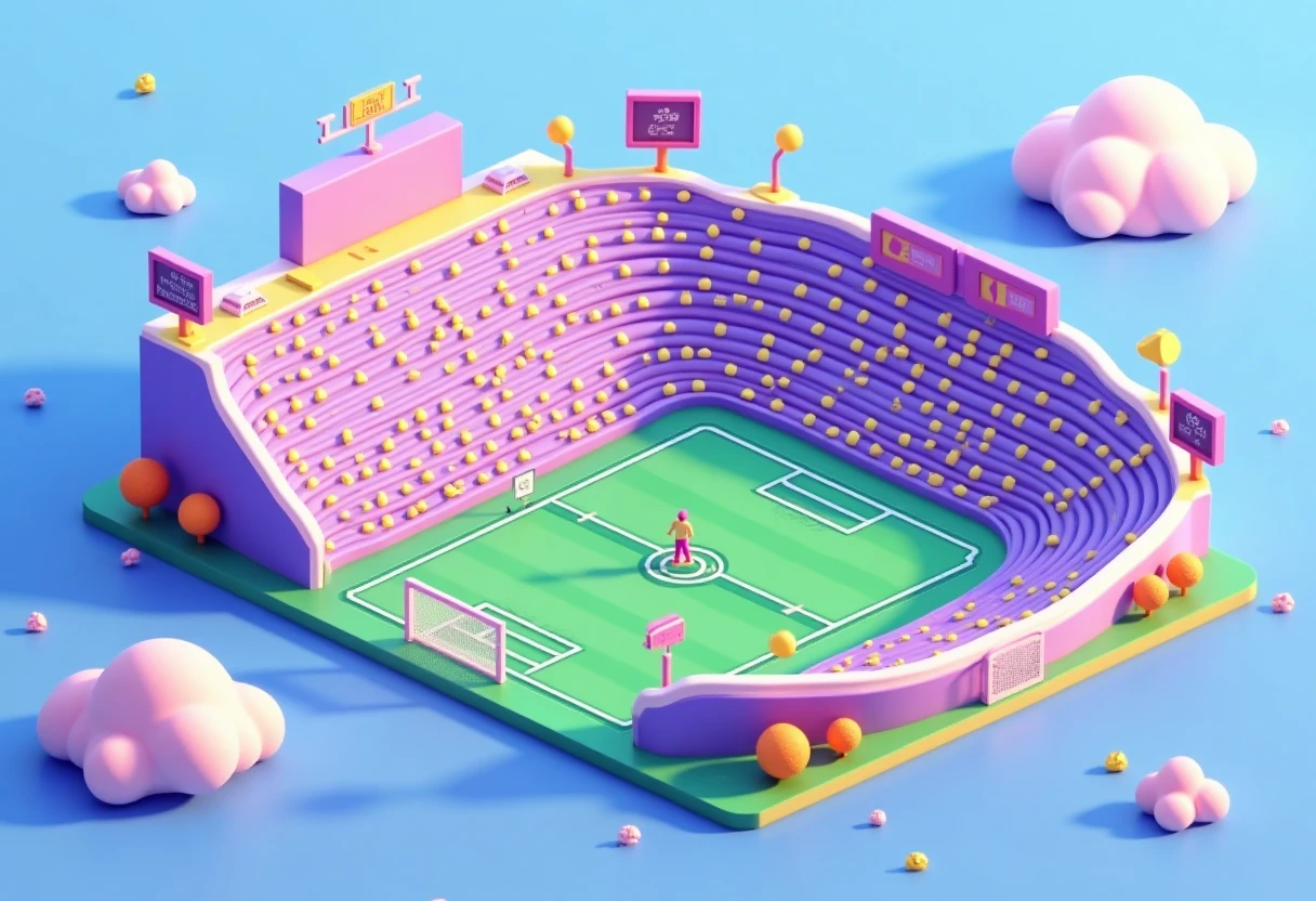 Estádio de futebol iluminado